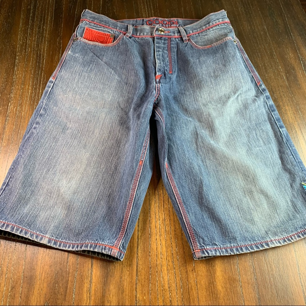 Vintage Coogi jean denim shorts snake graphic embroidered mens size 38 *READ
